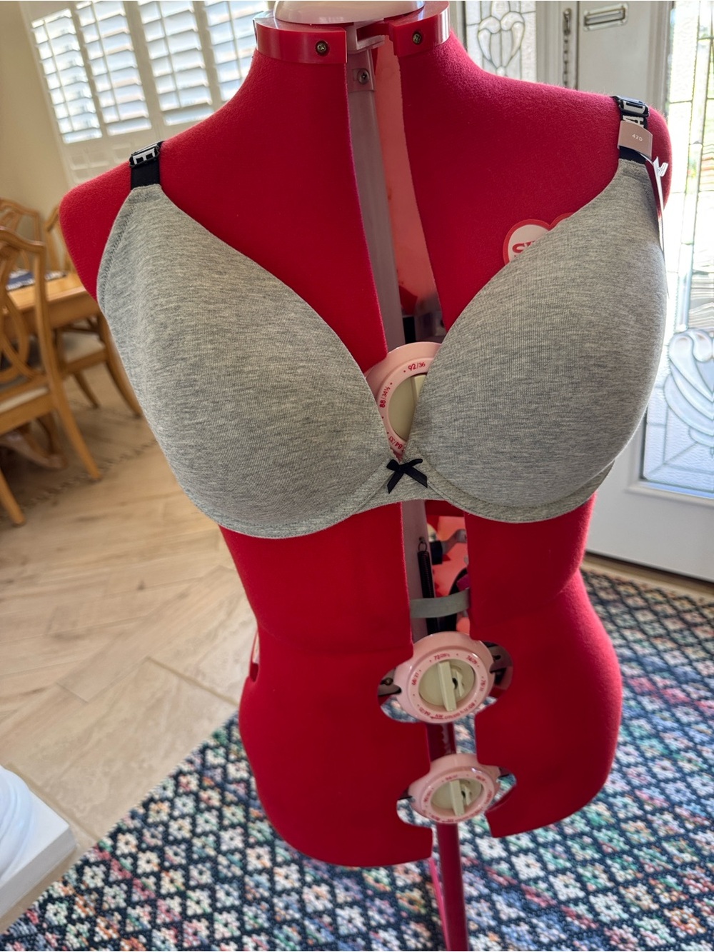 Cacique Heather Grey boost plunge T-Shirt Bra